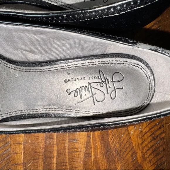 Soft Style Black Slip-On Loafer with Silver Buckle Detail - Picture 10 of 12